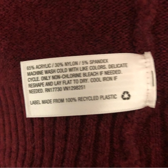 A New Day Women's Open Front Cardigan Tan Orange & Maroon - Picture 5 of 5